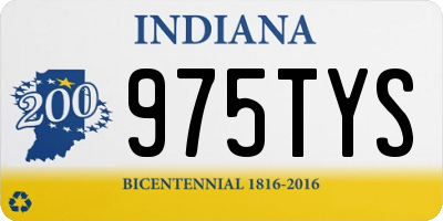 IN license plate 975TYS