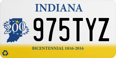 IN license plate 975TYZ