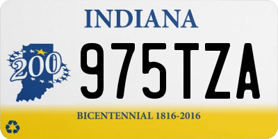 IN license plate 975TZA