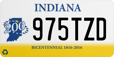 IN license plate 975TZD