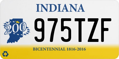 IN license plate 975TZF