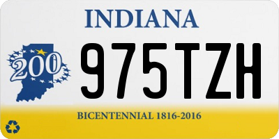 IN license plate 975TZH