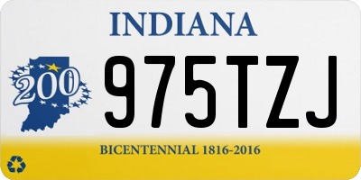 IN license plate 975TZJ