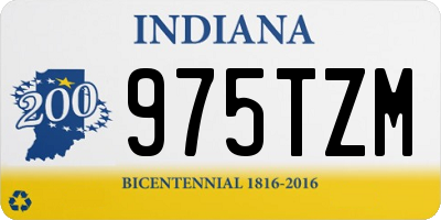 IN license plate 975TZM