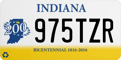 IN license plate 975TZR