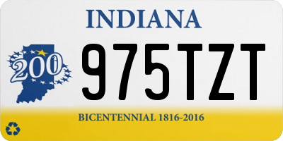 IN license plate 975TZT