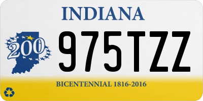 IN license plate 975TZZ