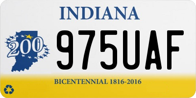 IN license plate 975UAF