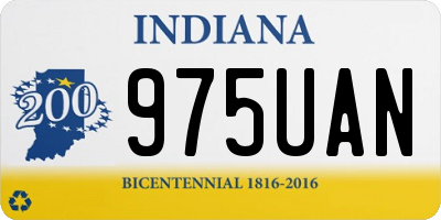 IN license plate 975UAN