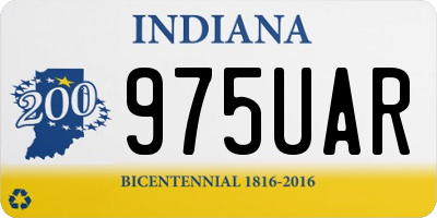 IN license plate 975UAR