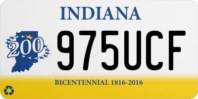 IN license plate 975UCF