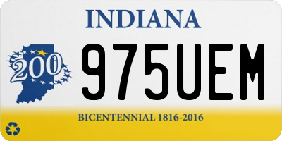 IN license plate 975UEM