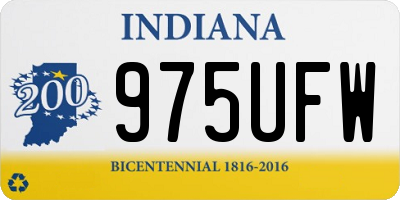 IN license plate 975UFW