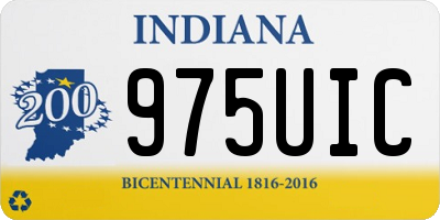 IN license plate 975UIC