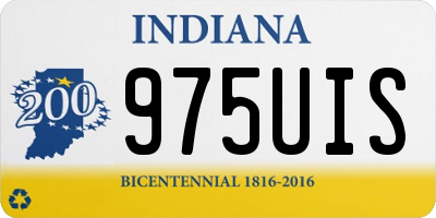 IN license plate 975UIS