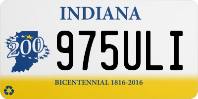 IN license plate 975ULI