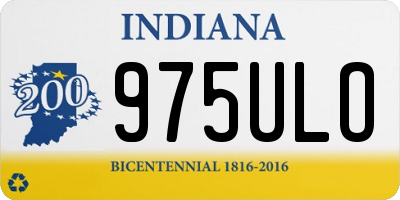 IN license plate 975ULO