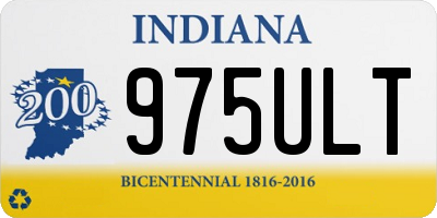 IN license plate 975ULT
