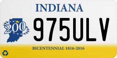IN license plate 975ULV