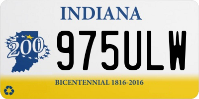 IN license plate 975ULW