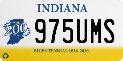 IN license plate 975UMS