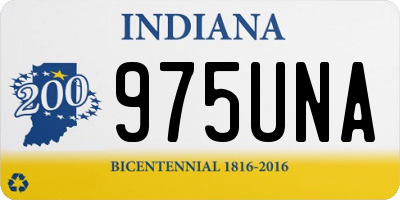 IN license plate 975UNA