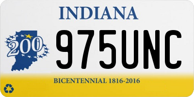 IN license plate 975UNC