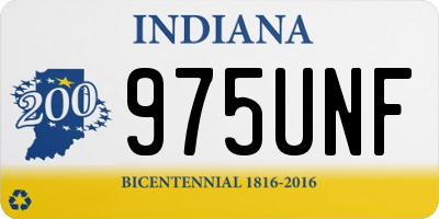 IN license plate 975UNF
