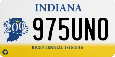 IN license plate 975UNO
