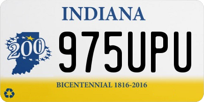 IN license plate 975UPU