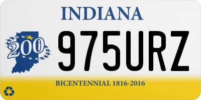 IN license plate 975URZ