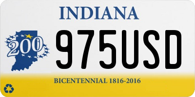 IN license plate 975USD