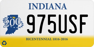 IN license plate 975USF