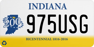 IN license plate 975USG