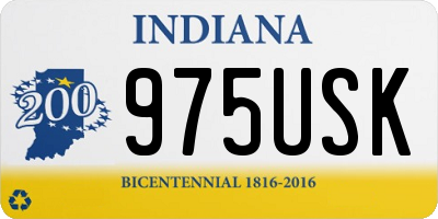 IN license plate 975USK