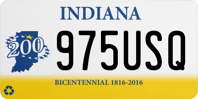 IN license plate 975USQ