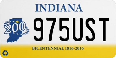 IN license plate 975UST