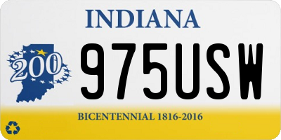 IN license plate 975USW