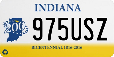 IN license plate 975USZ