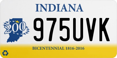 IN license plate 975UVK