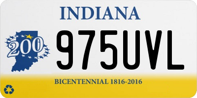 IN license plate 975UVL