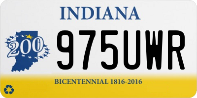 IN license plate 975UWR