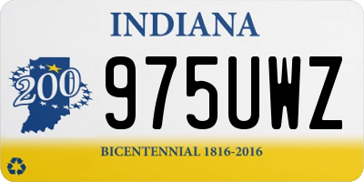 IN license plate 975UWZ