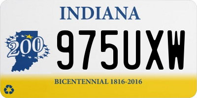 IN license plate 975UXW
