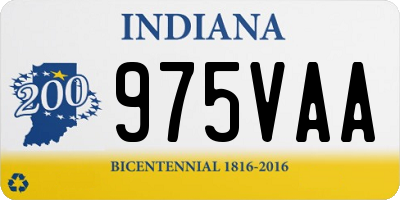 IN license plate 975VAA