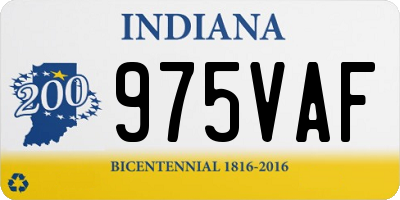 IN license plate 975VAF