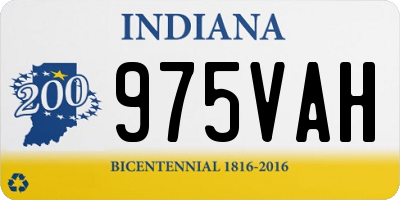 IN license plate 975VAH