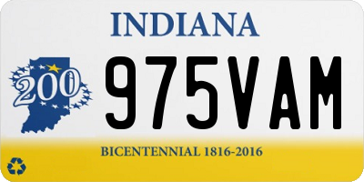 IN license plate 975VAM