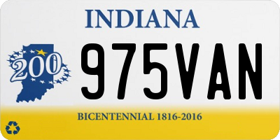 IN license plate 975VAN