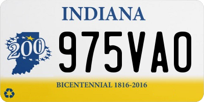 IN license plate 975VAO